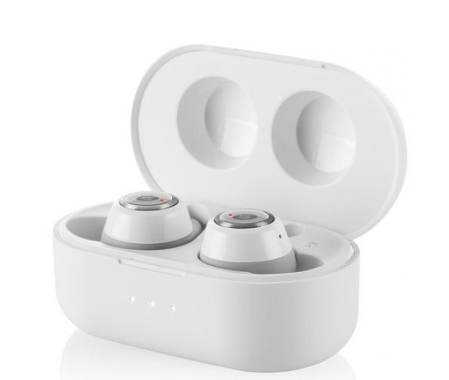 Casti GoGEN TWS MATE, True Wireless Stereo, Bluetooth 5.0, microfon, IPX4, 5 mW, culoare alba