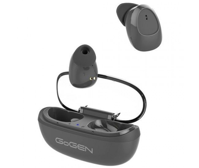 Casti GoGEN TWS PAL, True Wireless Stereo, Bluetooth 5.0, microfon, 3 mW, culoare neagra