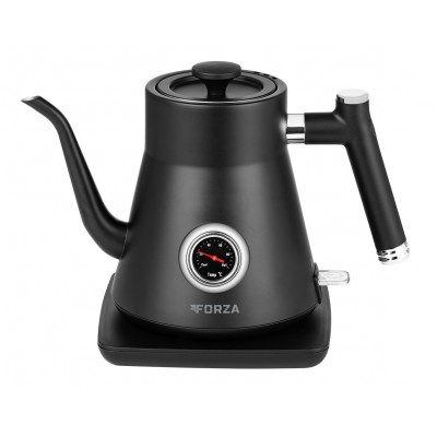 Fierbator electric ECG Forza 5000 Pour over Nero, 1200 W, 0.8 litri, otel inoxidabil, negru mat