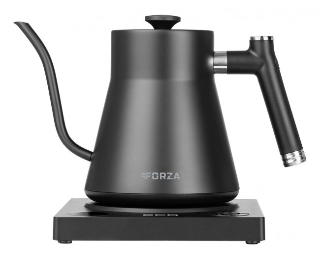 Fierbator electric ECG Forza 8000 Pour over Nero, 1200 W, 1 litru, otel inoxidabil, negru mat