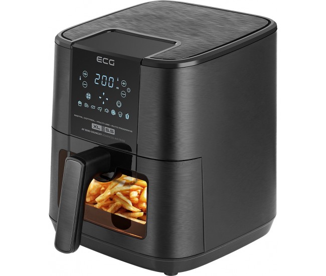 Friteuza cu aer cald ECG AF 5500 Crunchy, 5.5 L, 1350 W, control temperatura 80-200°C