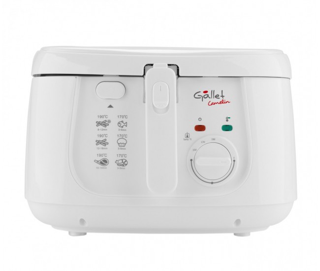 Friteuza GALLET CAMELIN DF165, 1800 W, 2,5L, Termostat reglabil, alb