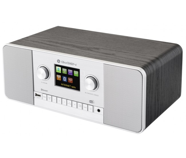 Internet radio GoGEN IR 257 BTDAB, 2x5W, DAB+/FM, LCD, Bluetooth, telecomanda, negru/argintiu