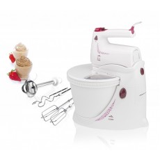 Mixer de mana cu bol rotativ ETA Cuore 2089, 350 W, 3.6 L, 4 viteze, functie Turbo, alb