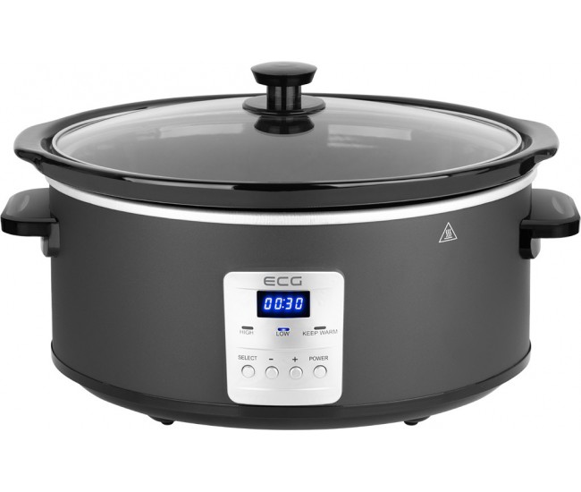 Oala electrica Slow cooker ECG PH 6530 Master, 6.5 litri, 270 W, vas ceramic, afisaj LED