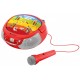 Radio CD pentru copii GoGEN DECKO B, 2 x 0,8 W, Bluetooth, karaoke, microfon, MP 3, USB, AUX in, rosu