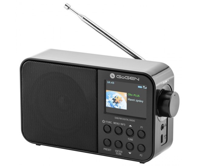 Radio portabil GoGEN DAB 500 BTC cu tuner DAB+ si FM, 1W, Bluetooth, LCD color, baterie 2000 mAh