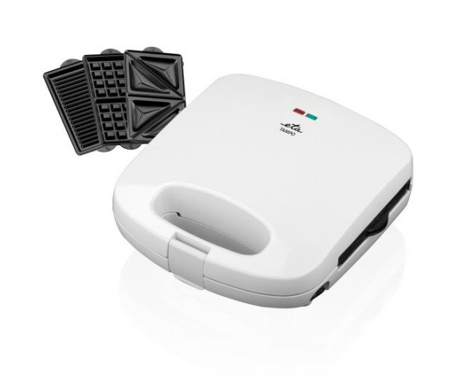 Sandwich maker 3 in 1 ETA Tampo 4156, 700 W, 3 tipuri de placi detasabile, deschidere pana la 180°