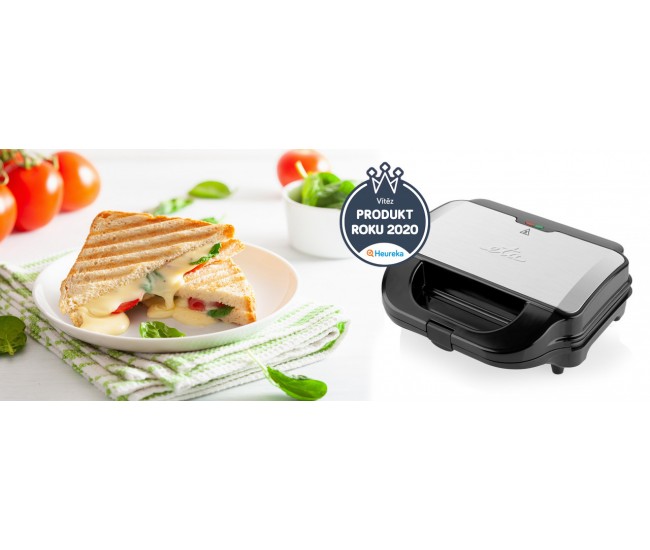 Sandwich-maker 4 in 1, ETA Sorento 3151, 900 W, otel inoxidabil, 4 tipuri de placi detasabile