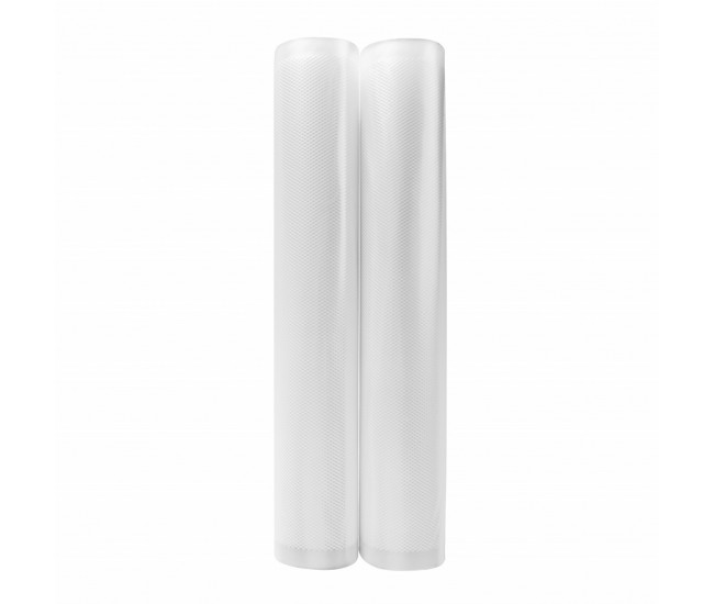 Set 2 role plastic pentru vidat alimente, 25 x 300 cm, compatibile cu aparatul GALLET MSV 250