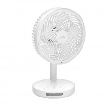 Ventilator de masa fara fir ETA Windy 0607 90000, 16.6 cm, 3 viteze, iluminare LED, alb