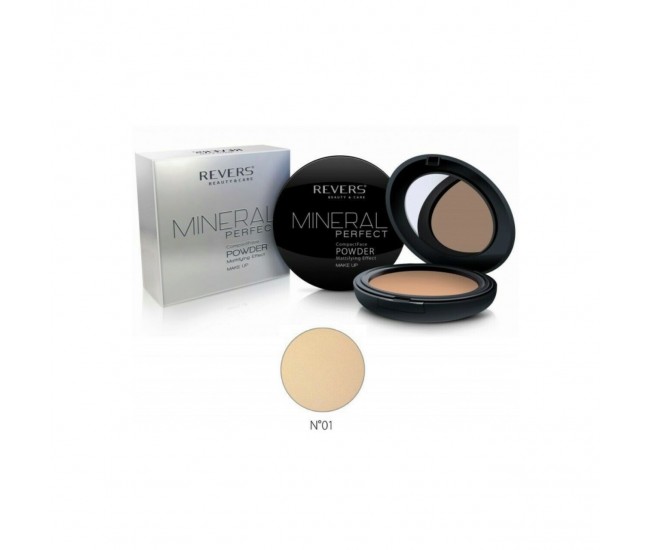 Pudra pentru fata, Compacta, Mineral Perfect, Revers,  01