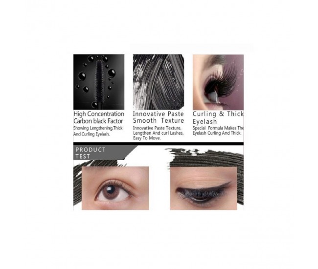 Mascara Magic Eyes, Mega Volume and Curbare, Revers, negru