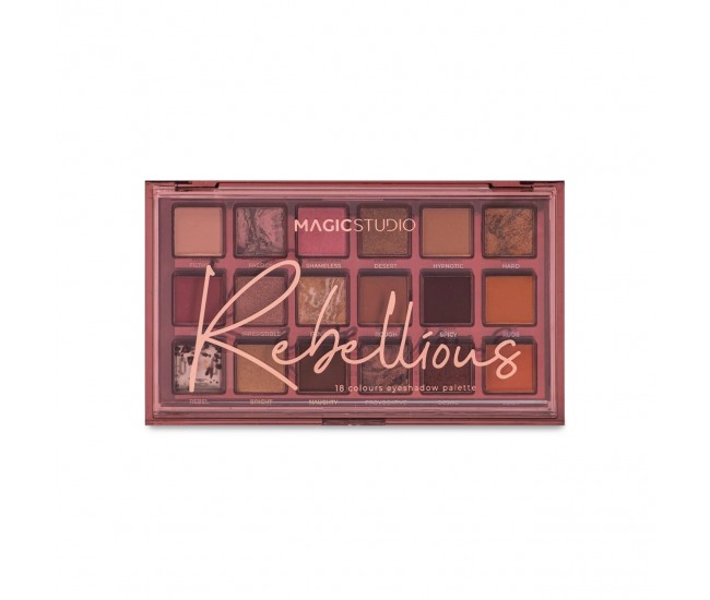 Paleta fard de pleoape Rebellious, 18 Culori, Magic Studio