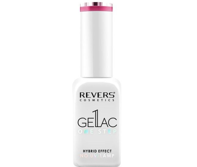 Lac de unghii Gellac 1 Step, Hybrid Effect, Non UV, Revers, 06  Roz intens, 10 ml