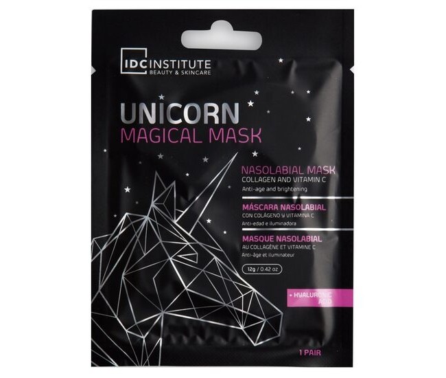 Masca cu Colagen si Vitamina C, nazolabiala, Unicorn Magical IDC Institute 3437, 12 g