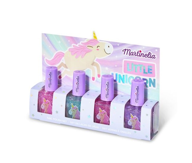 Set 4 lacuri de unghii copii Little Unicorn Martinelia 30645