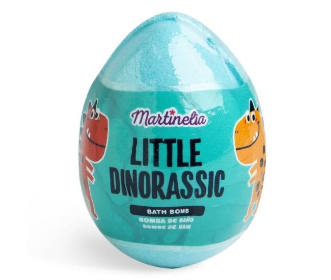 Bila efervescenta de baie Little Dinorassic Surprise Bath Bomb Martinelia 99587, albastru, 140 g