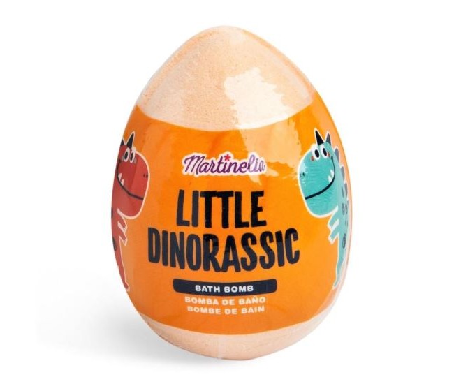 Bila efervescenta de baie Little Dinorassic Surprise Bath Bomb Martinelia 99587, portocaliu, 140 g