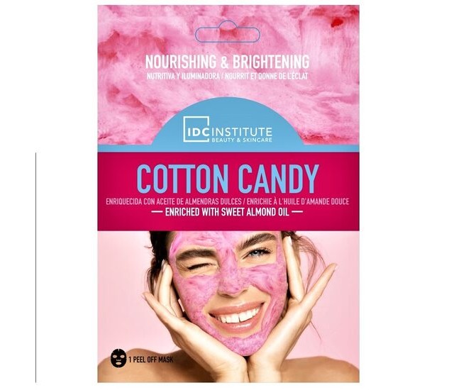 Masca faciala cu ulei de migdale pentru hidratare si catifelare Cotton Candy IDC Institute 77036, 10 ml