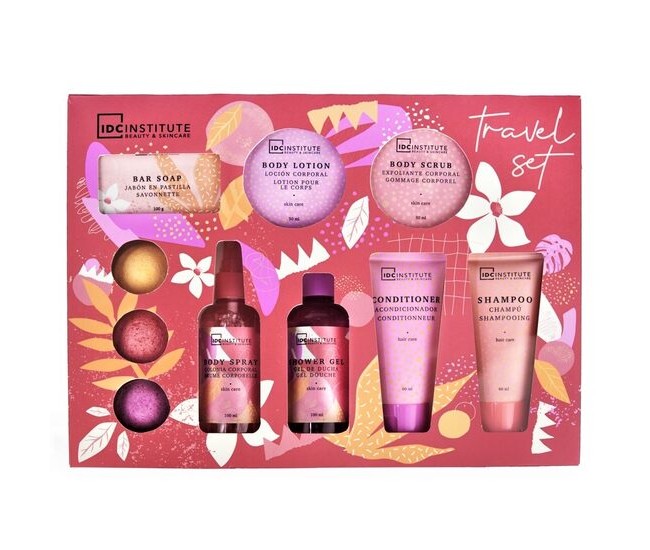 Set calatorie 10 produse cosmetice  IDC Institute 98241, 670 ml