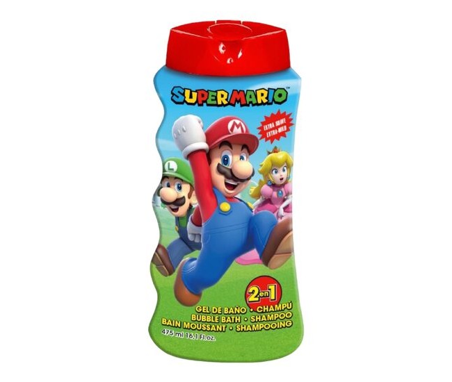 Gel de dus si sampon 2 in 1, Super Mario, Copii, 475 ml