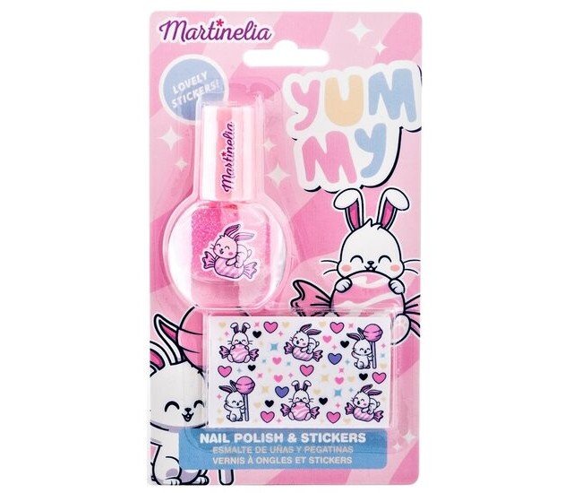 Set lac de unghii si stickere decorative Yummy, Martinelia 12241, 4 ml