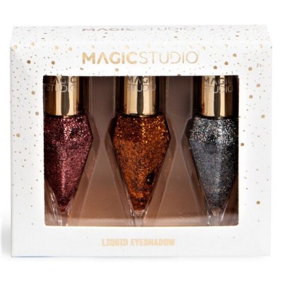 Set fard pleoape lichid Glitter Diamond Trio, Magic Studio 31129 