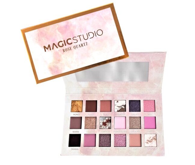 Paleta fard pleoape Rose Quartz, Magic Studio 24501, 18 culori