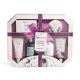 Set gel de dus, lotiune de corp, exfoliant, sapun si sare de baie Country Flowers, IDC Institute 99016, 760 ml