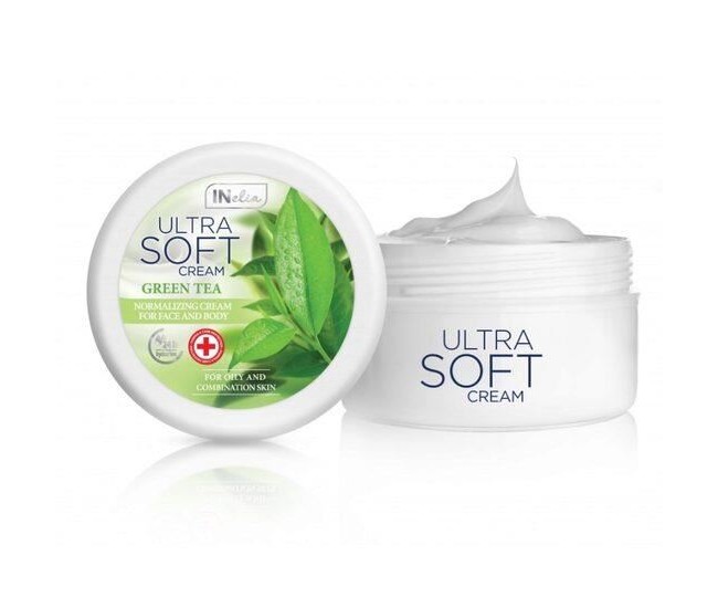 Crema pentru fata si corp, Inelia, Ultra Soft, Energizare, Ceai Verde, 200ml