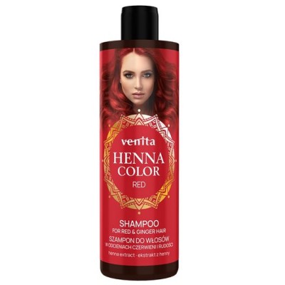 Sampon Henna Color Red, pentru par in nuante de rosu, Venita 300ml