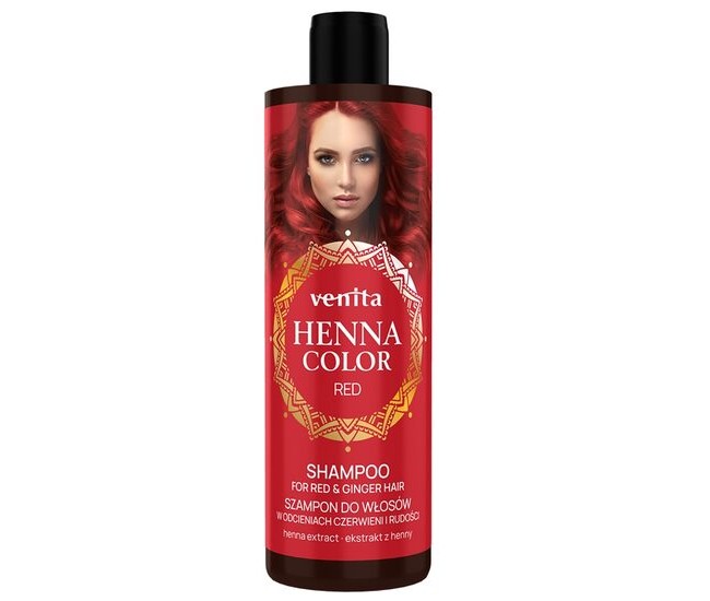 Sampon Henna Color Red, pentru par in nuante de rosu, Venita 300ml