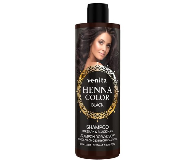 Sampon Henna Color Black, pentru par negru sau inchis la culoare, Venita 300ml