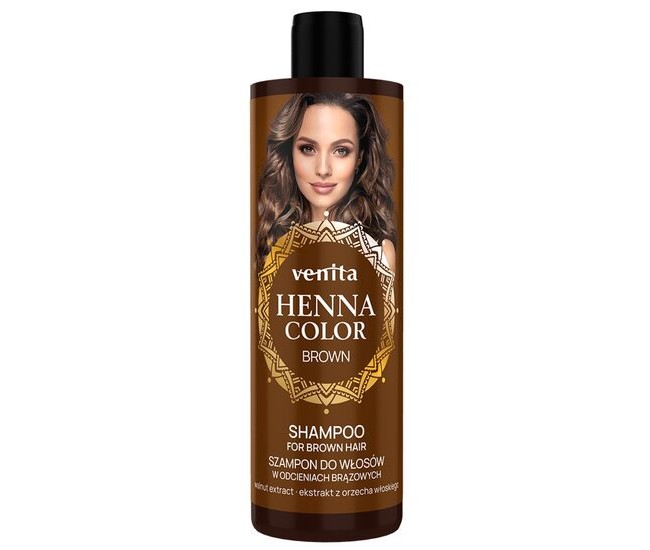 Sampon Henna Color Brown, pentru par in nuante de maro, Venita 300ml