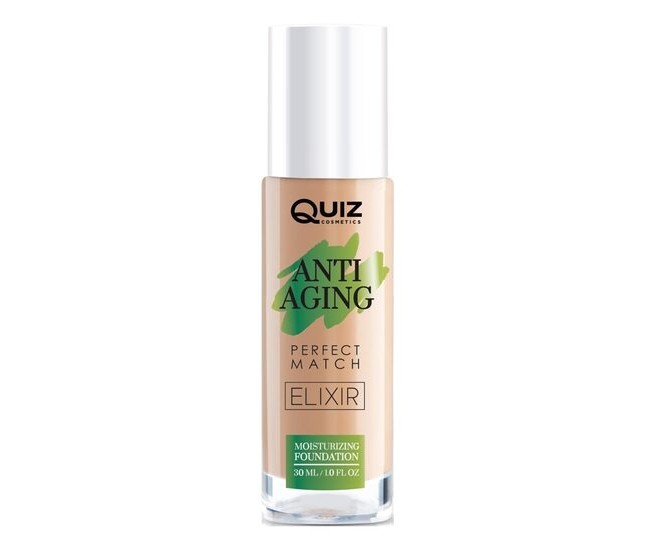 Fond de ten Anti Aging Foundation Natural, Quiz Cosmetics nr 01, 30ml