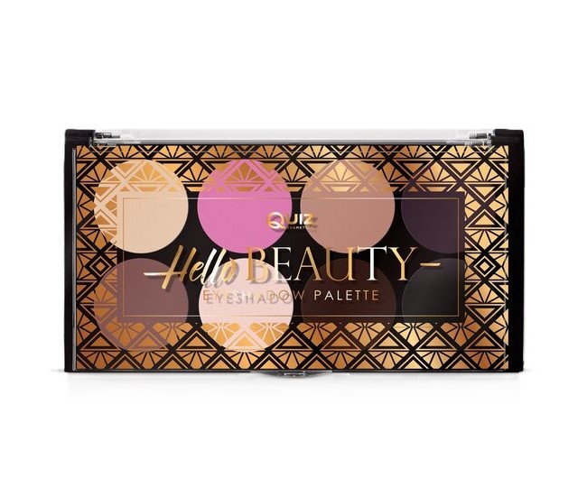 Paleta fard pleoape 8 culori Hello Beauty Quiz Cosmetics nr 2, 9,6 g