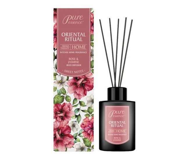 Difuzor cu betisoare parfumate Pure Essence, Revers, Oriental Ritual, trandafir, iasomie 100ml