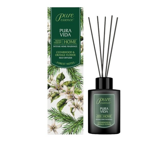 Difuzor cu betisoare parfumate Pure Essence, Revers, Pura Vida, lemn de cedru, flori de portocal 100ml