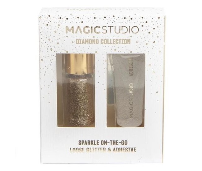 Set sclipici pulbere si adeziv Sparckle On The Go, Magic Studio, 85008 