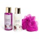 Set gel de dus si lotiune de corp Country Flowers, IDC Institute 99014, 200 ml