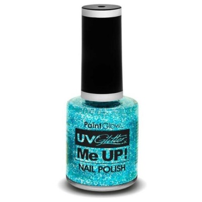 Lac de unghii cu sclipici, stralucitor in lumina UV, Glitter Me Up! UV, A40 Ice Blue