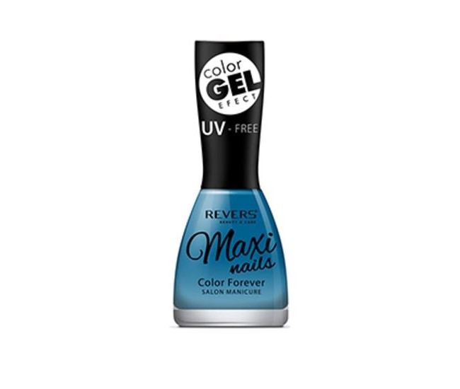 Lac de unghii cu efect de gel Maxi Color Gel, Revers, 15ml - Nr 085 Albastru