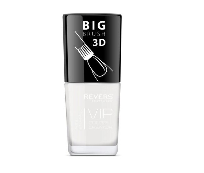 Lac de unghii Vip, 3D, Revers, alb, 12 ml, Nr 003 - sidefat