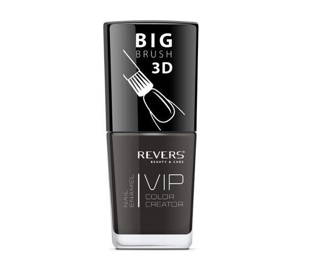 Lac de unghii Vip, 3D, Revers, negru, 12 ml, Nr 004 - mat