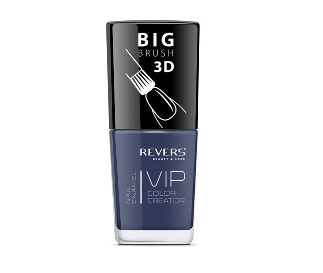 Lac de unghii Vip, 3D, Revers, albastru, mat, 12 ml, Nr 010