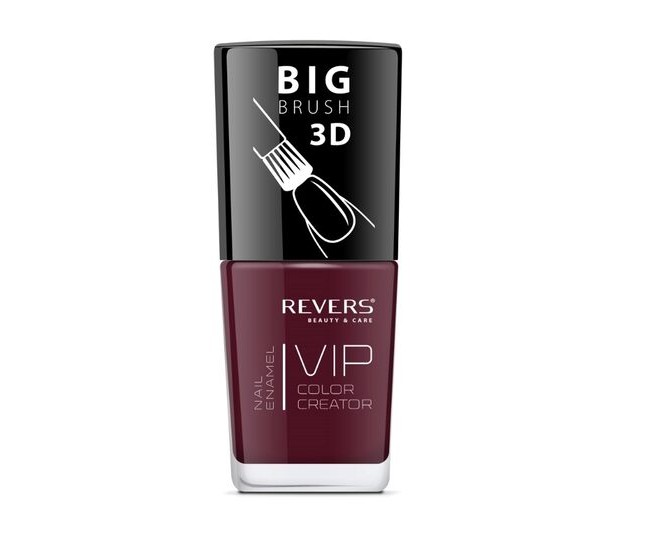 Lac de unghii Vip, 3D, Revers, visiniu, mat, 12 ml, Nr 012