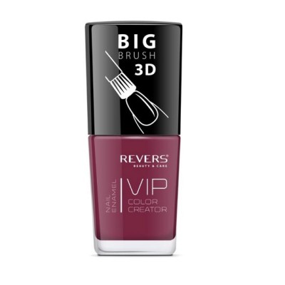 Lac de unghii Vip, 3D, Revers, visiniu, mat, 12 ml, Nr 013