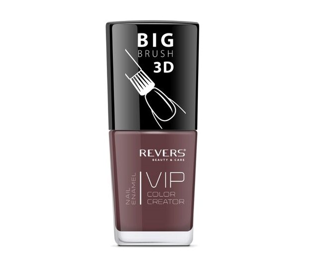 Lac de unghii Vip, 3D, Revers, maro inchis, 12 ml, Nr 014 - mat