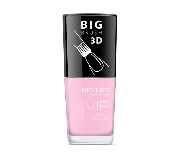 Lac de unghii Vip, 3D, Revers, roz nude, mat, 12 ml, Nr 025